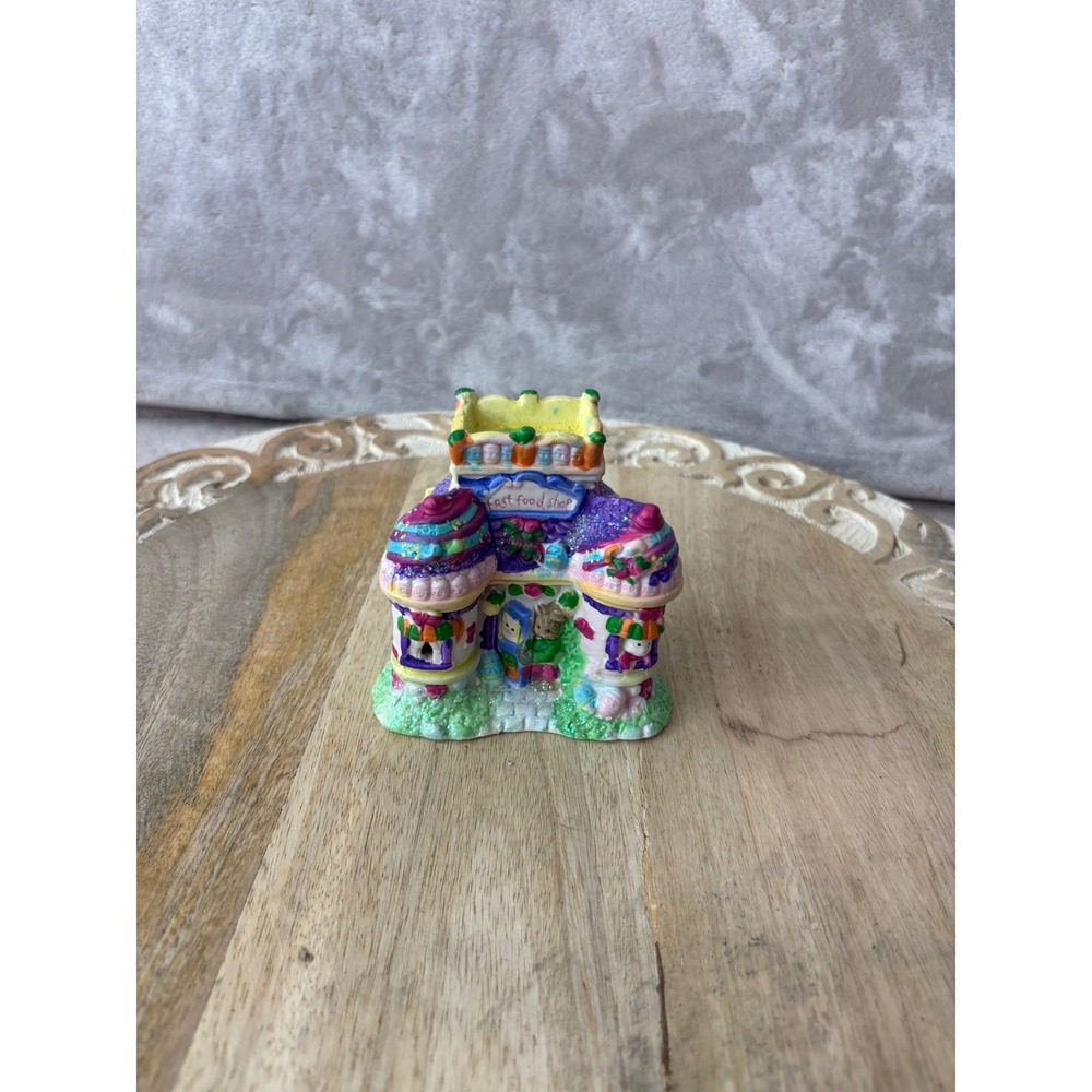 Miniature Fast‎ Food Shop Resin Figurine Whimsical Fantasy Cottage 3 Inch
